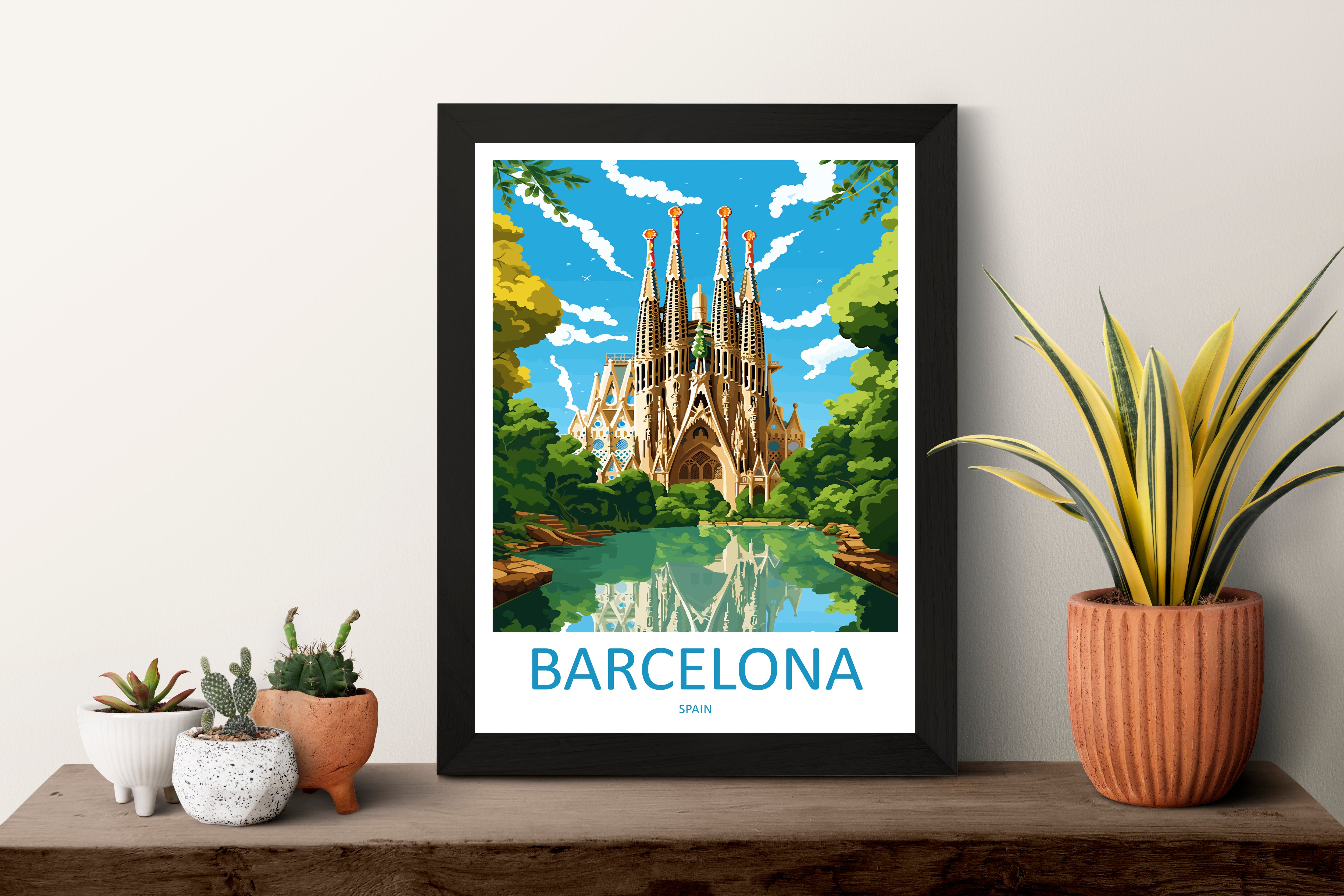 Barcelona Spain Travel Poster