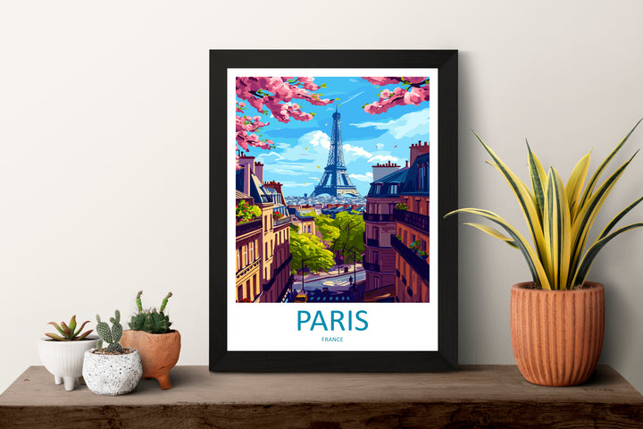 Paris France Travel Poster