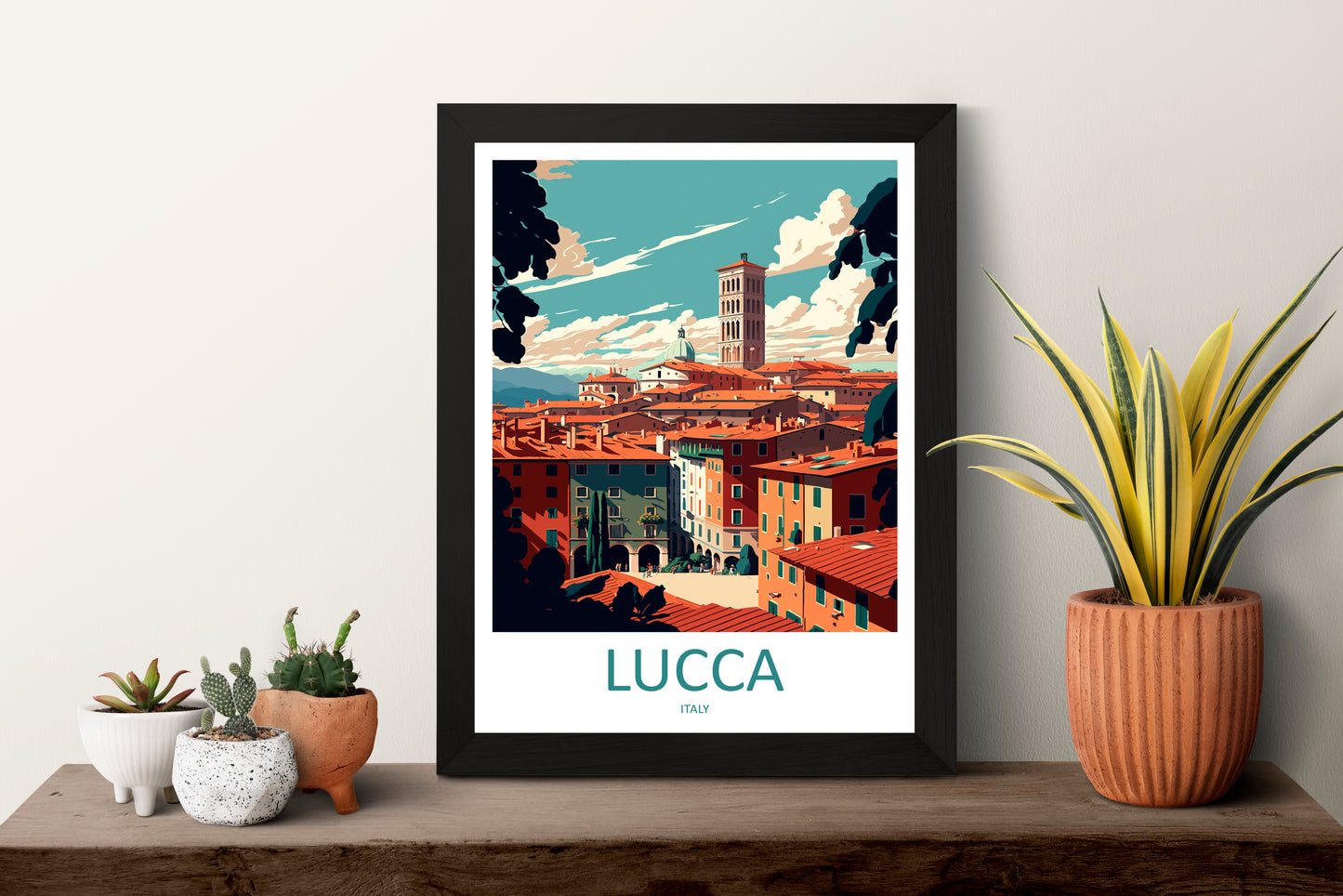 Lucca Spain Travel Poster