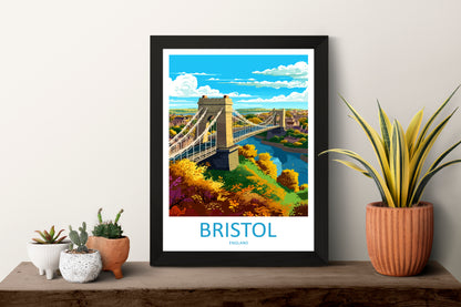 Bristol City England Travel Poster