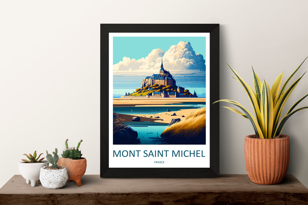 Mont Saint Michel Travel Poster