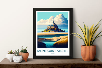 Mont Saint Michel Travel Poster
