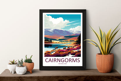 Cairngorms Scotland Travel Poster