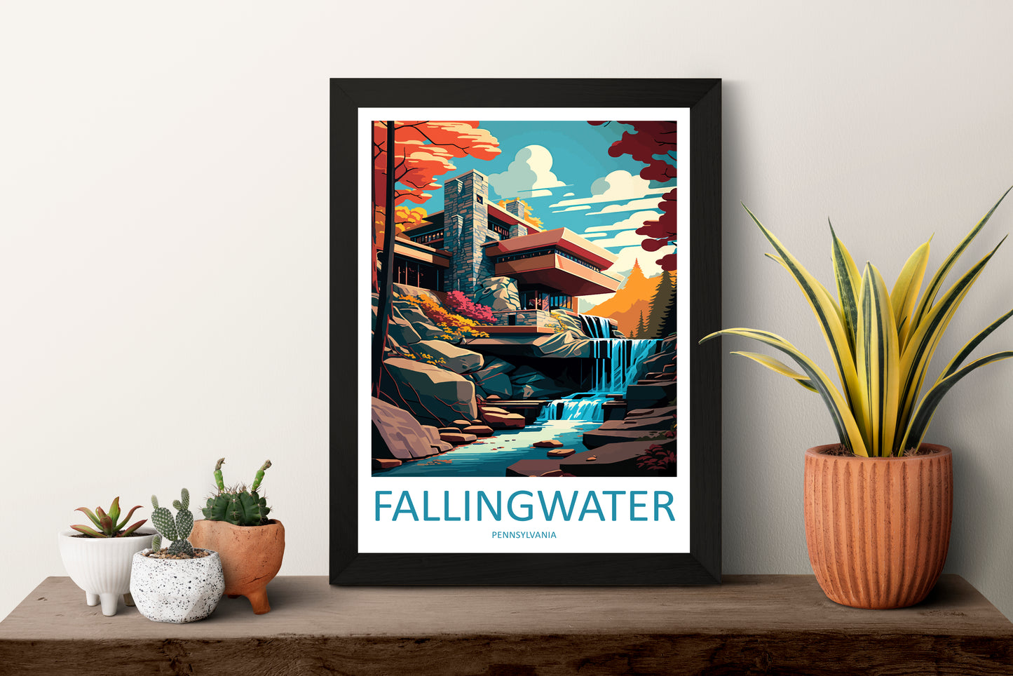 Fallingwater USA Travel Poster