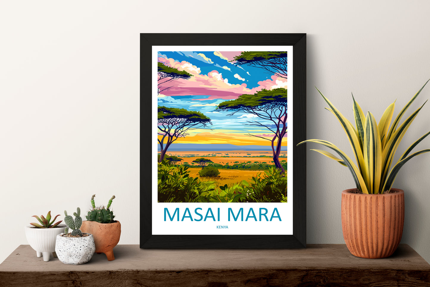 Masai Mara Africa Travel Poster