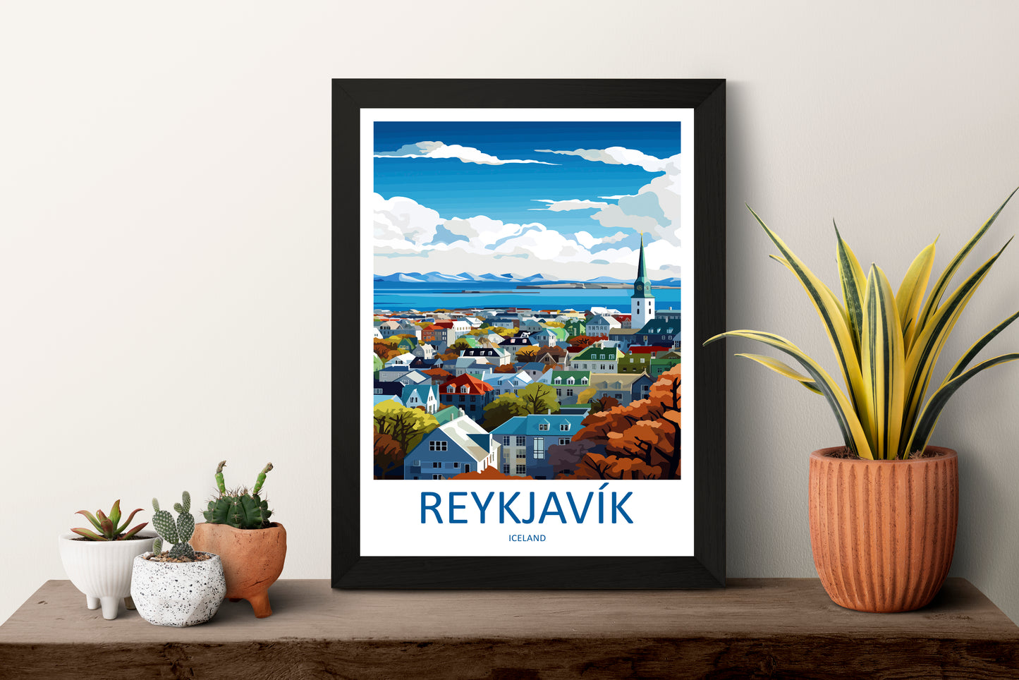 Reykjavik Iceland Travel Poster