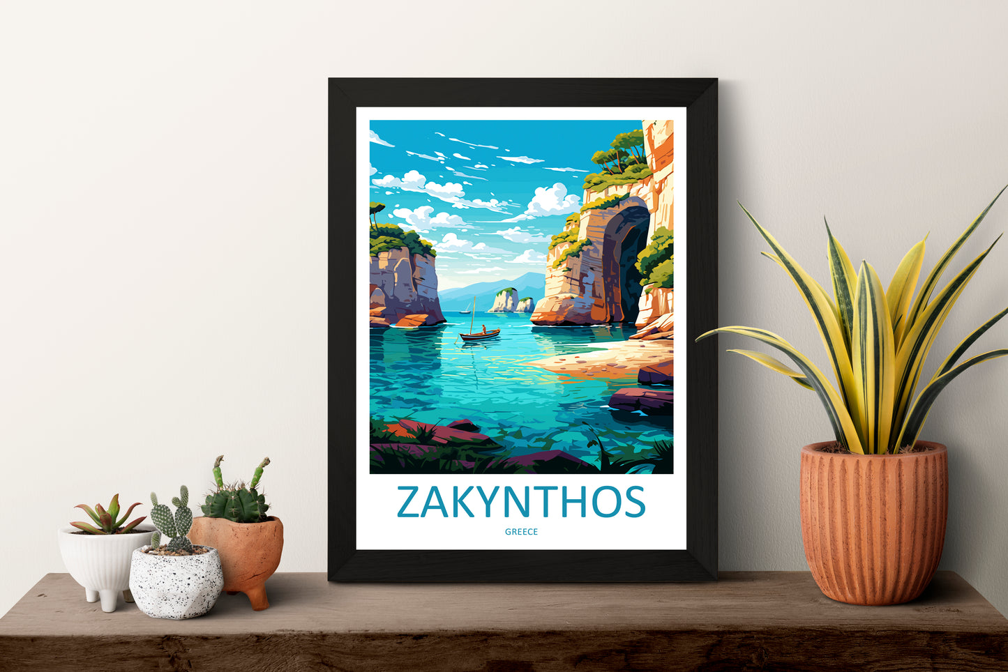 Zakynthos Greece Travel Poster