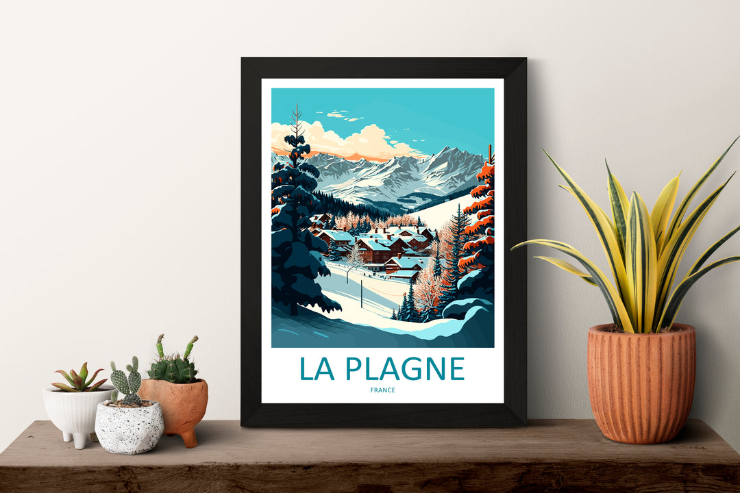 La Plagne France Travel Poster