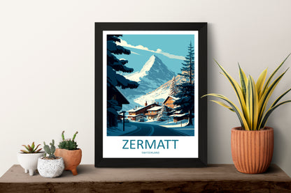 Zermatt Switzerland Travel Poster