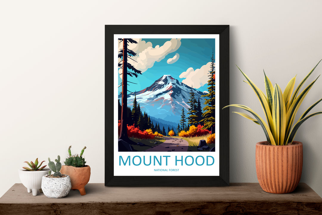 Mount Hood National Forest USA Travel Poster
