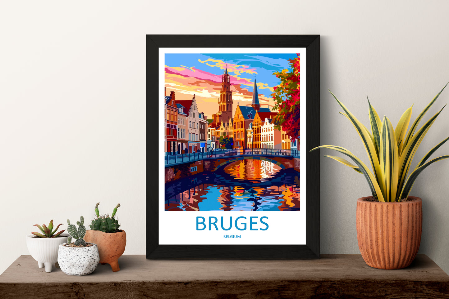 Bruges Belgium Travel Poster