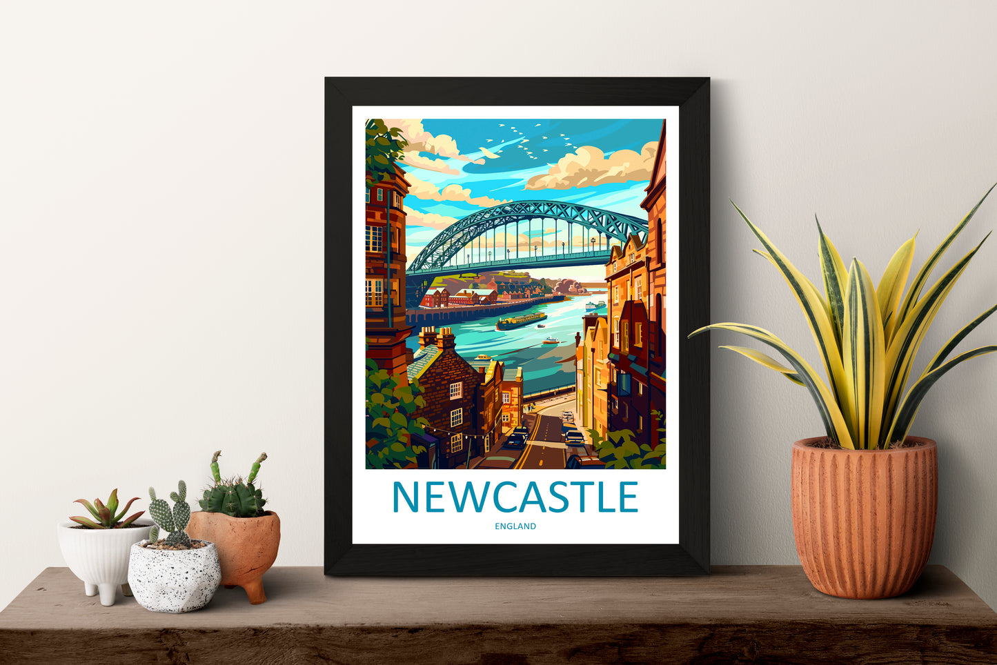 Newcastle England Travel Poster