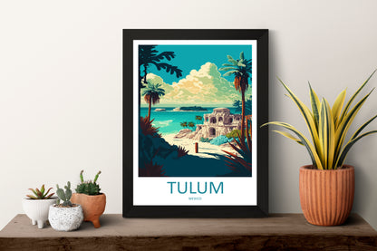 Tulum Mexico Travel Poster