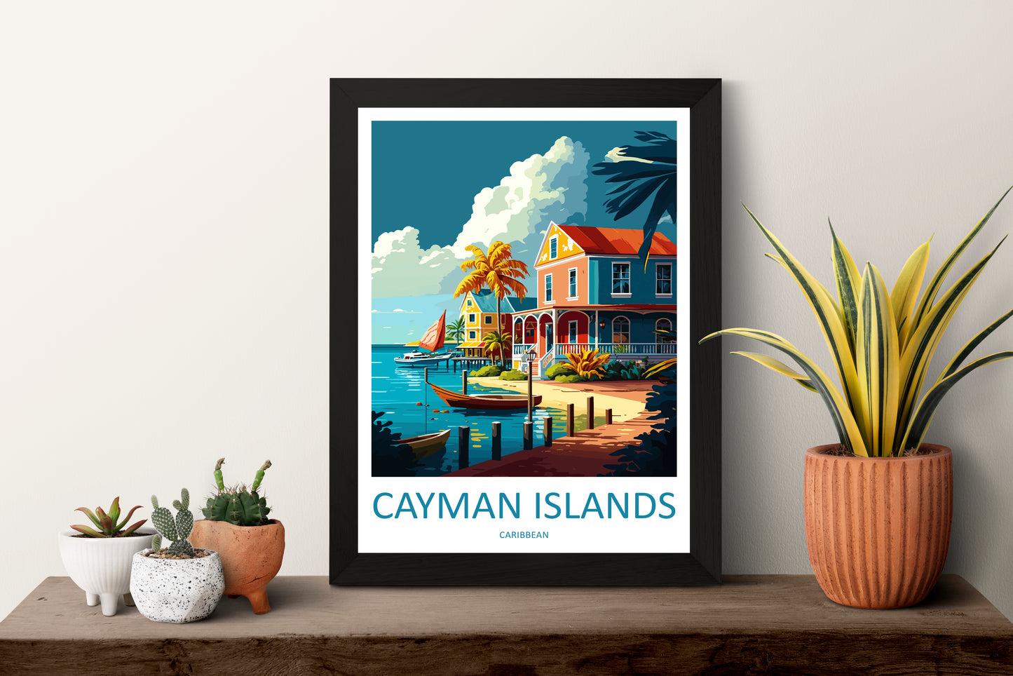 Cayman Islands Caribbean Travel Poster