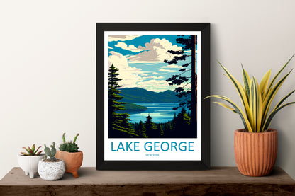 Lake George USA Travel Poster