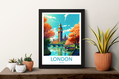 London City England Travel Poster