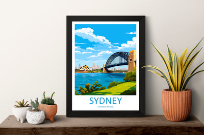 Sydney Harbour Bridge Australia Travel Poster