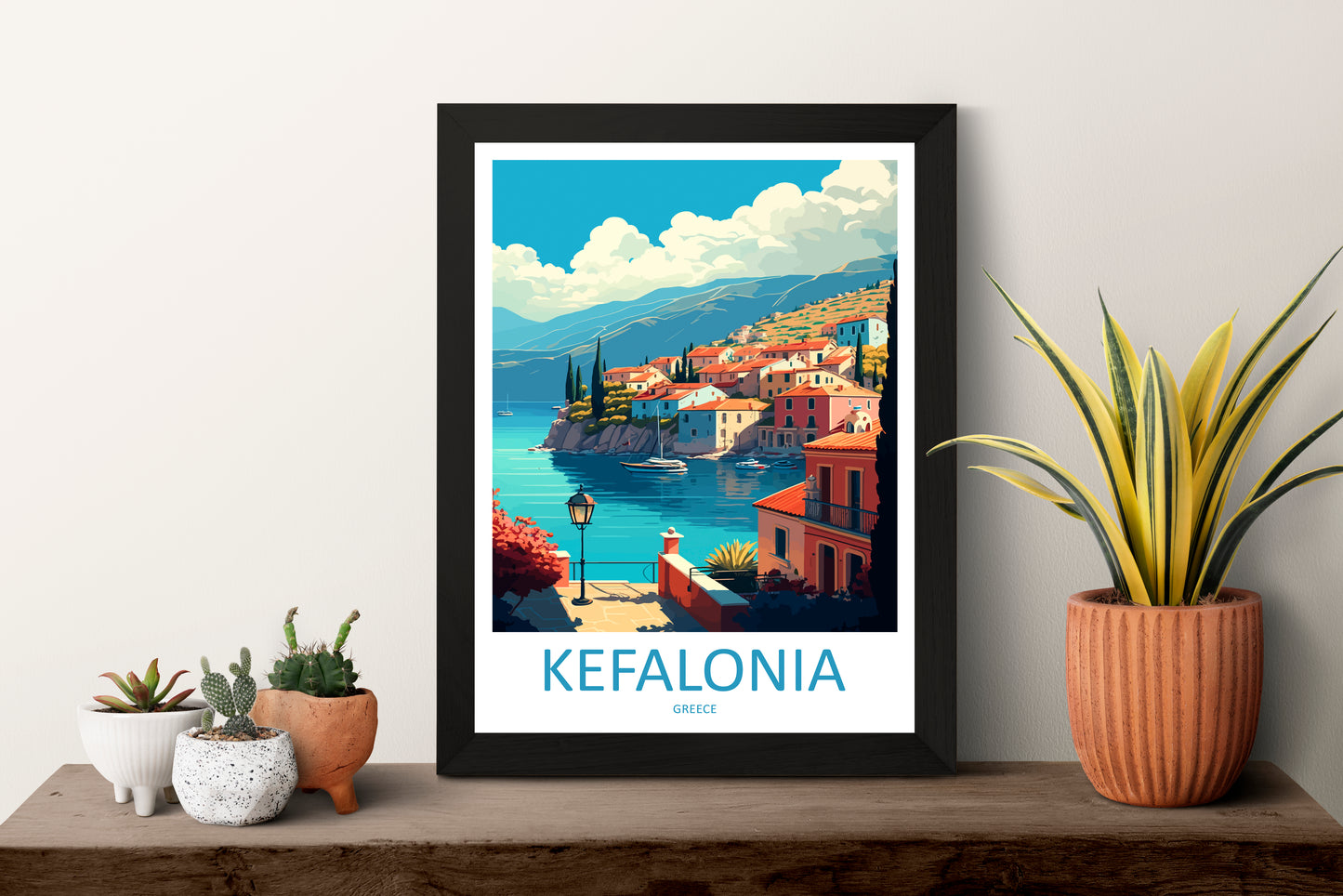 Kefalonia Greece Travel Poster