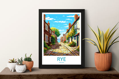 Rye England Travel Poster