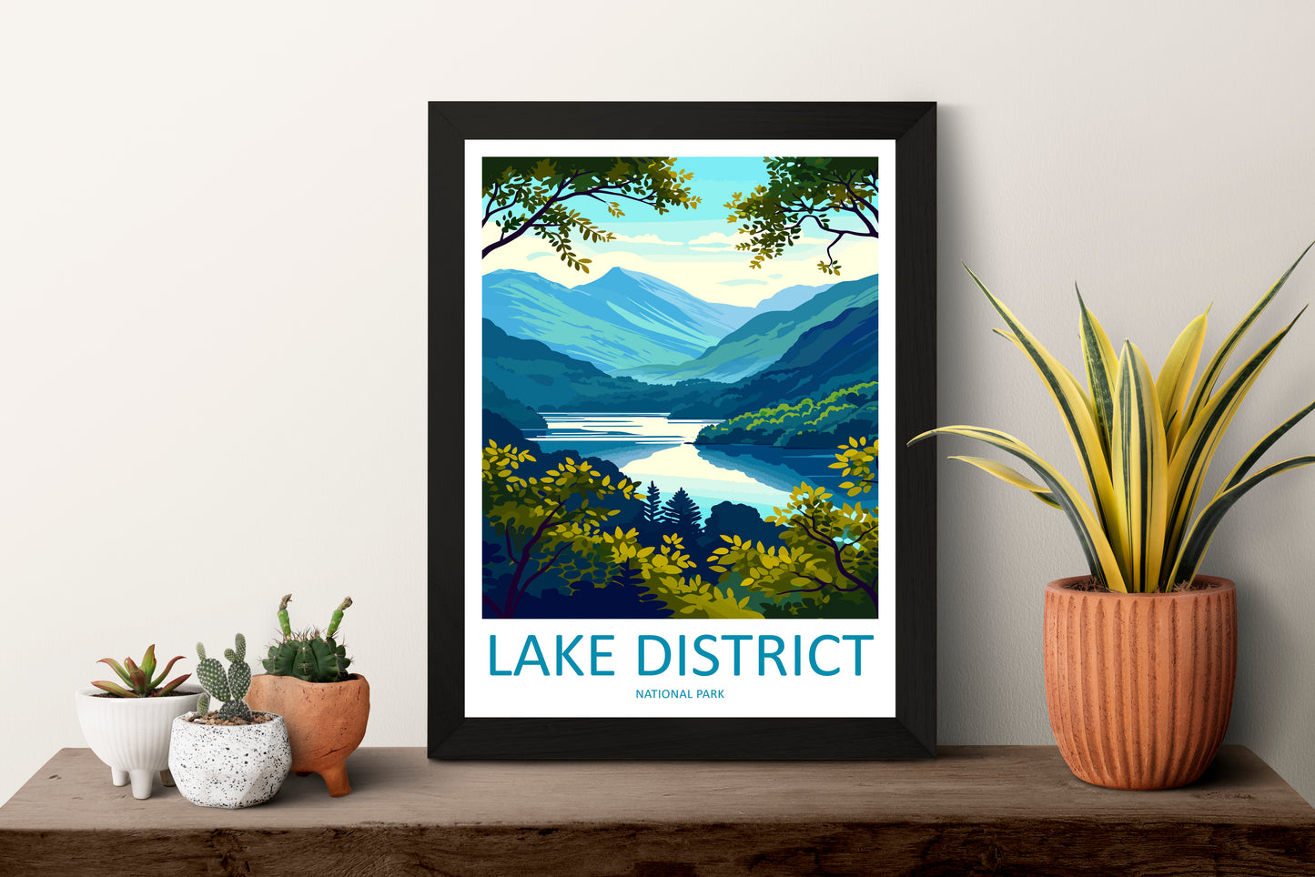 Lake District England Travel Poster