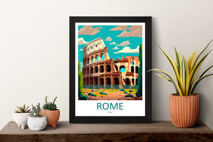 Rome Italy Travel Poster