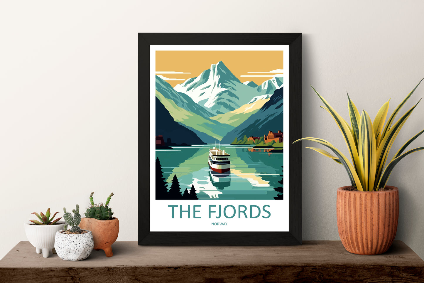 Fjords Norway Travel Poster