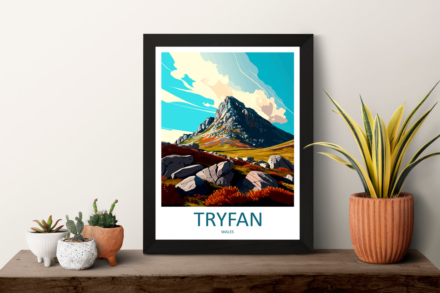 Tryfan Wales Travel Poster