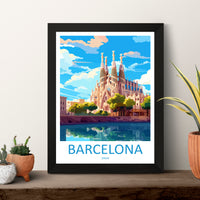 Barcelona Spain Travel Poster