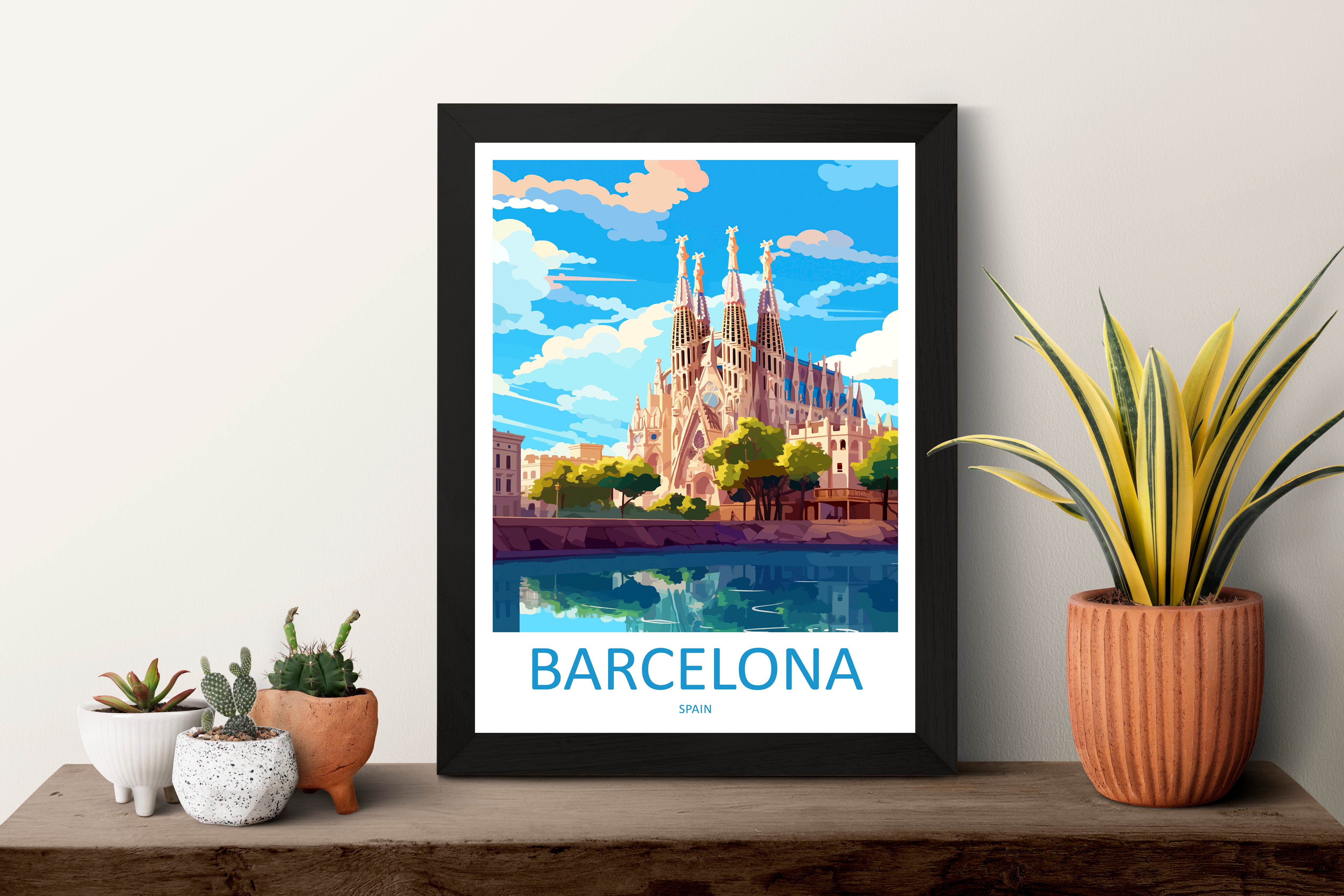 Barcelona Spain Travel Poster