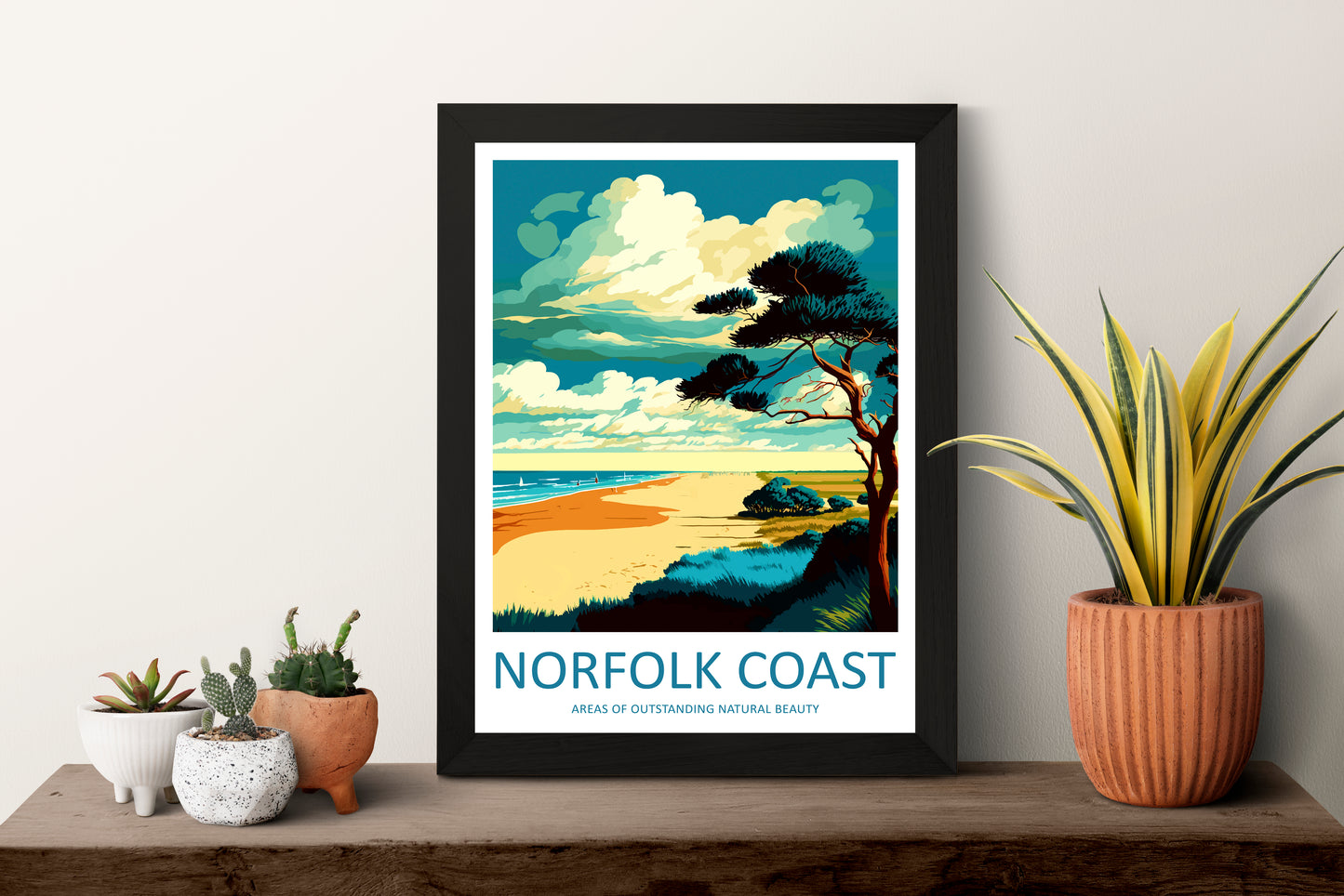 Norfolk Coast England Travel Poster