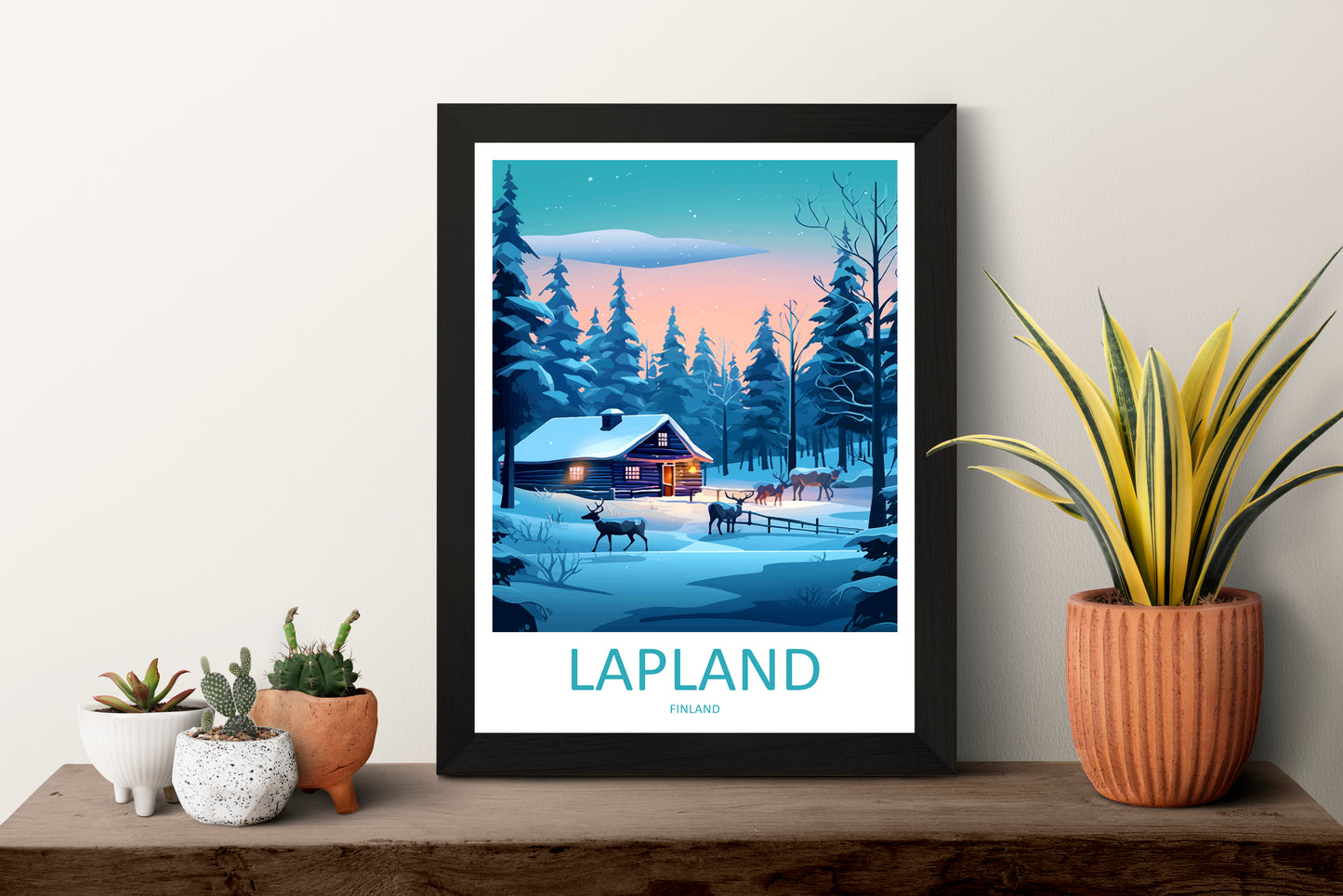 Lapland Finland Travel Poster