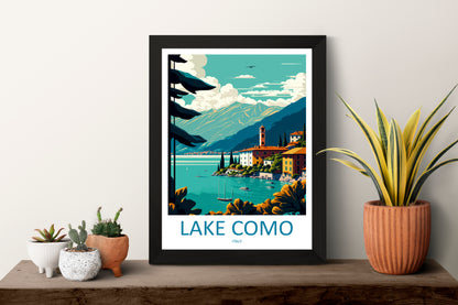 Lake Como Italy Travel Poster