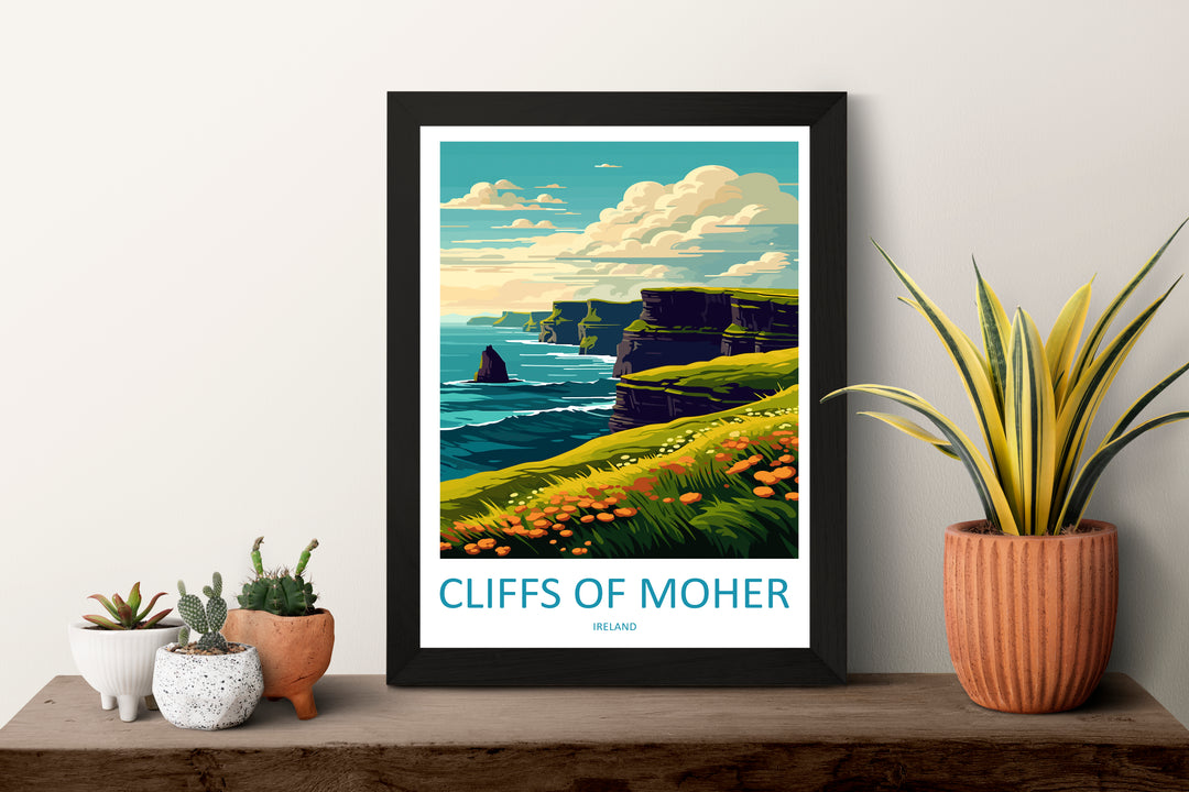Cliffs Of Moher Ireland Travel Poster