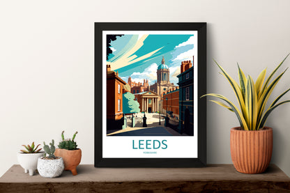 Leeds England Travel Poster