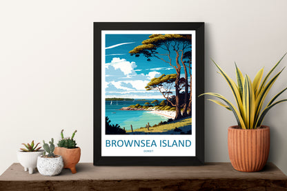 Brownsea Island England Travel Poster