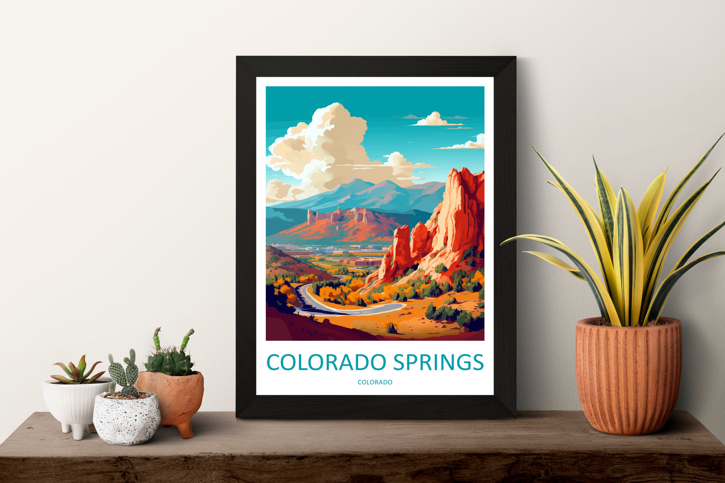 Colorado Springs USA Travel Poster