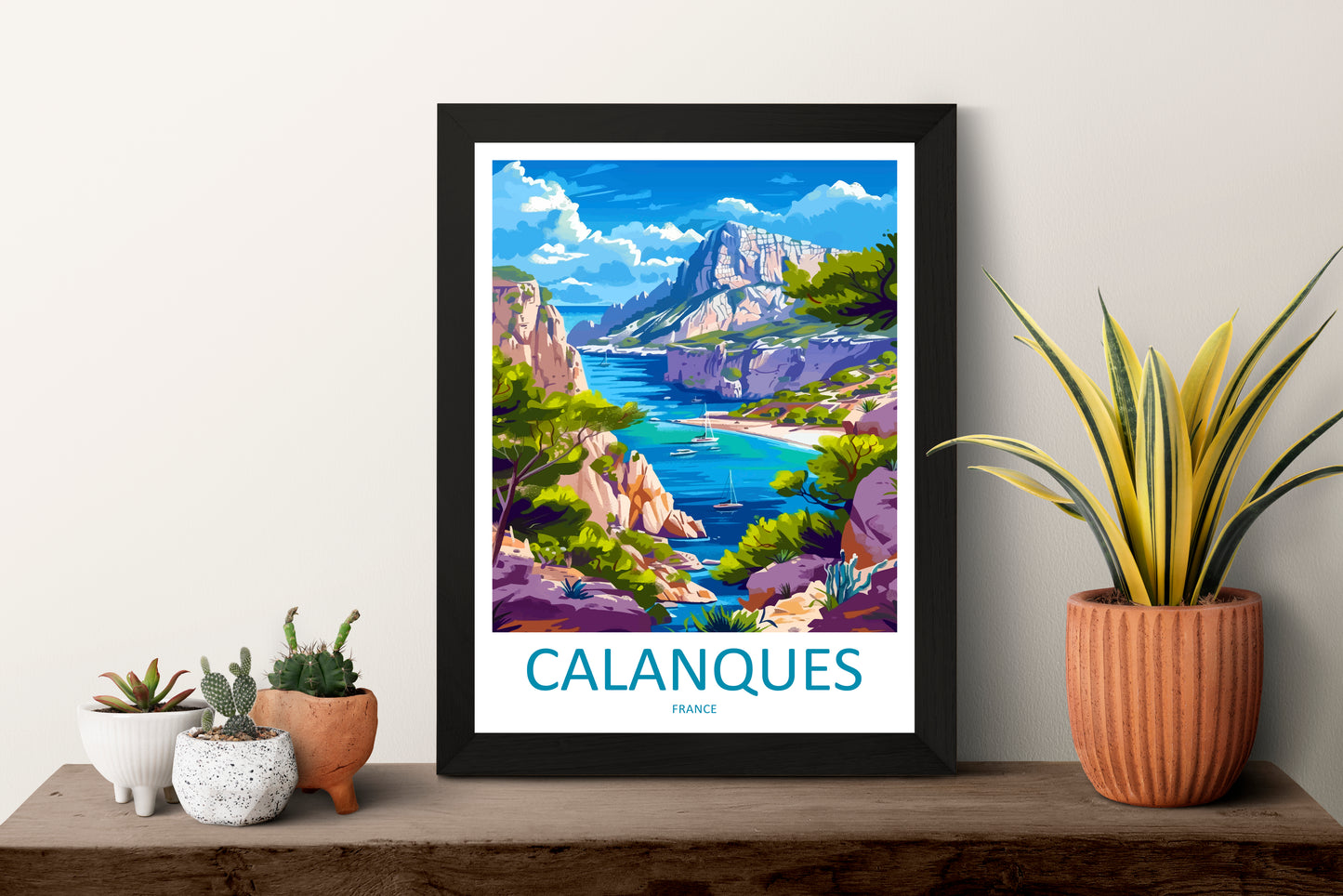 Calanques France Travel Poster