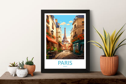 Paris Eiffel Tower France Travel Poster