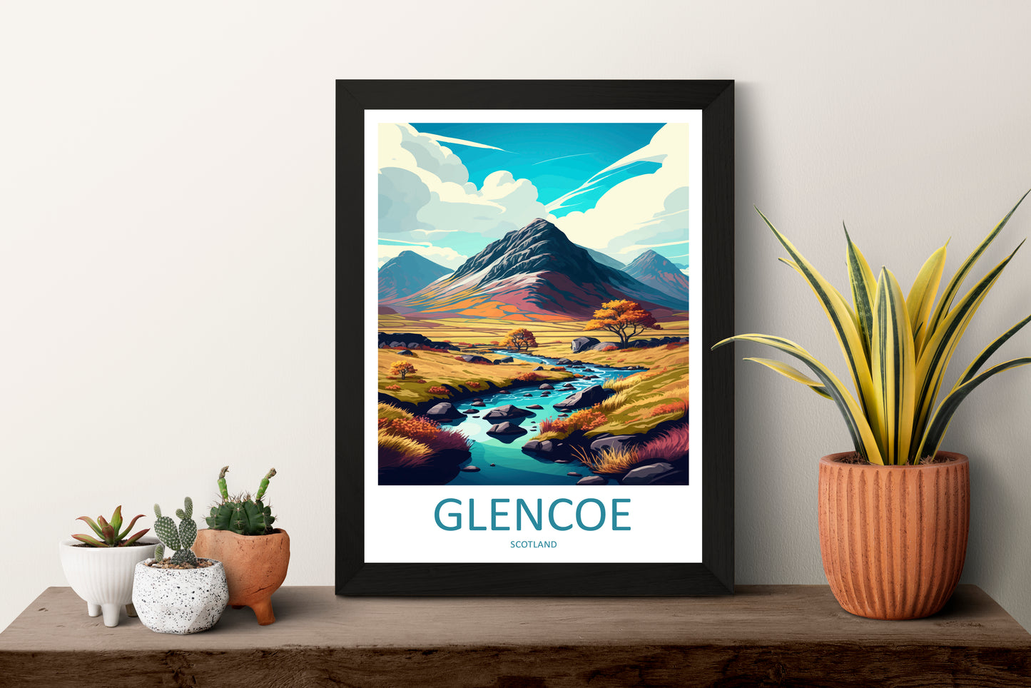 Glencoe Scotland Travel Poster