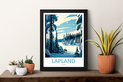 Lapland Finland Travel Poster