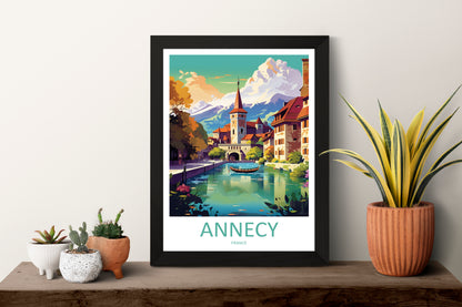 Annecy France Travel Poster