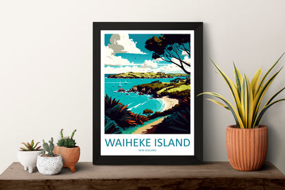 Waiheke Island New Zealand Travel Poster