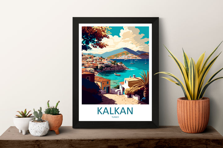 Kalkan Turkey Travel Poster