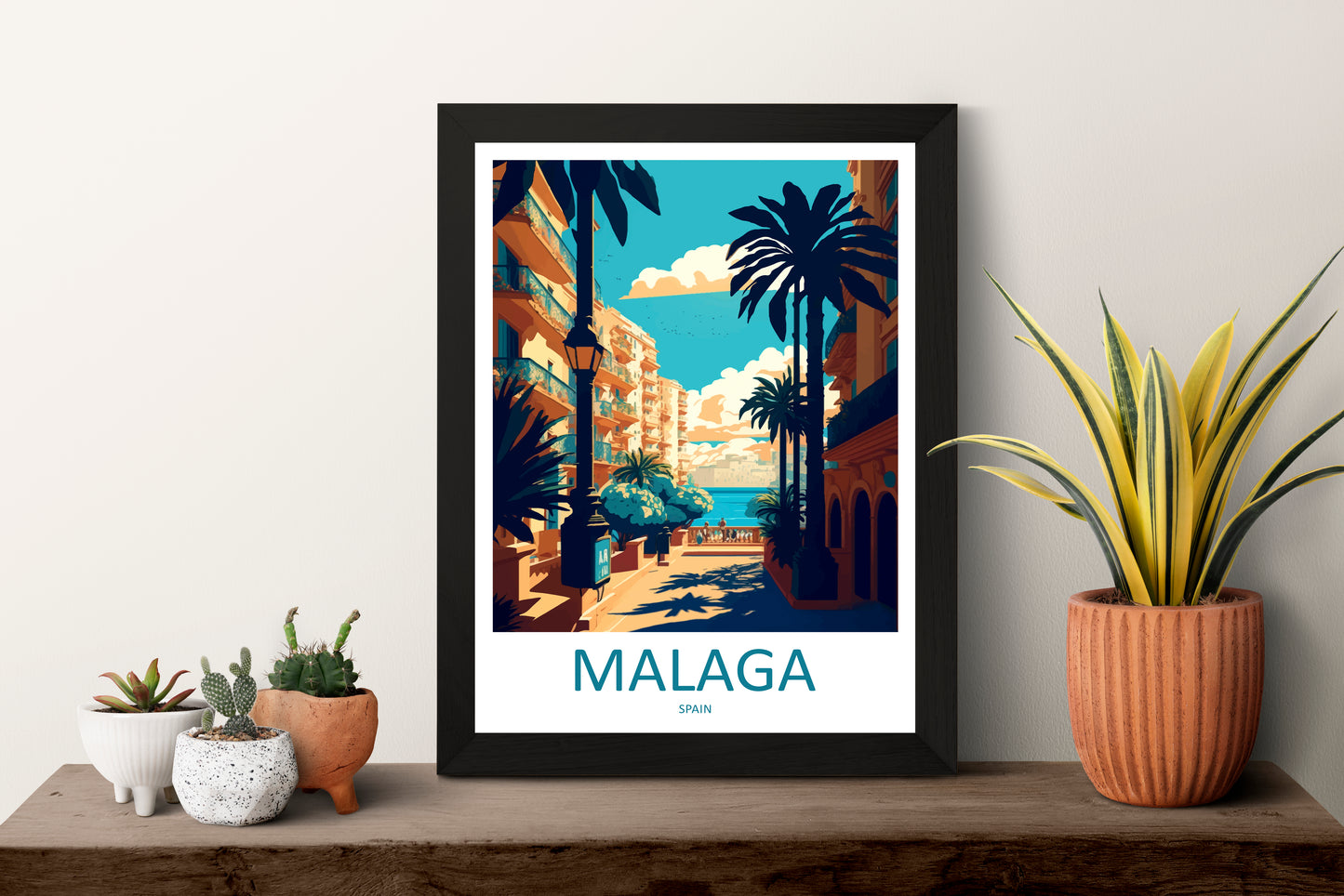 Malaga Spain Travel Poster