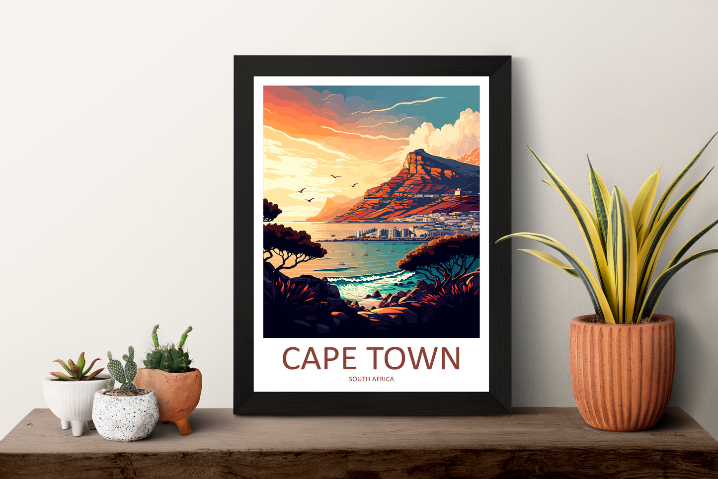 Cape Town South Africa Travel Poster