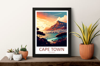 Cape Town South Africa Travel Poster