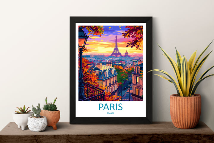 Paris France Travel Poster
