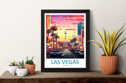 Las Vegas USA Travel Poster