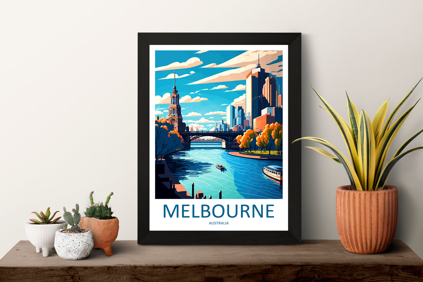 Melbourne Australia Travel Poster