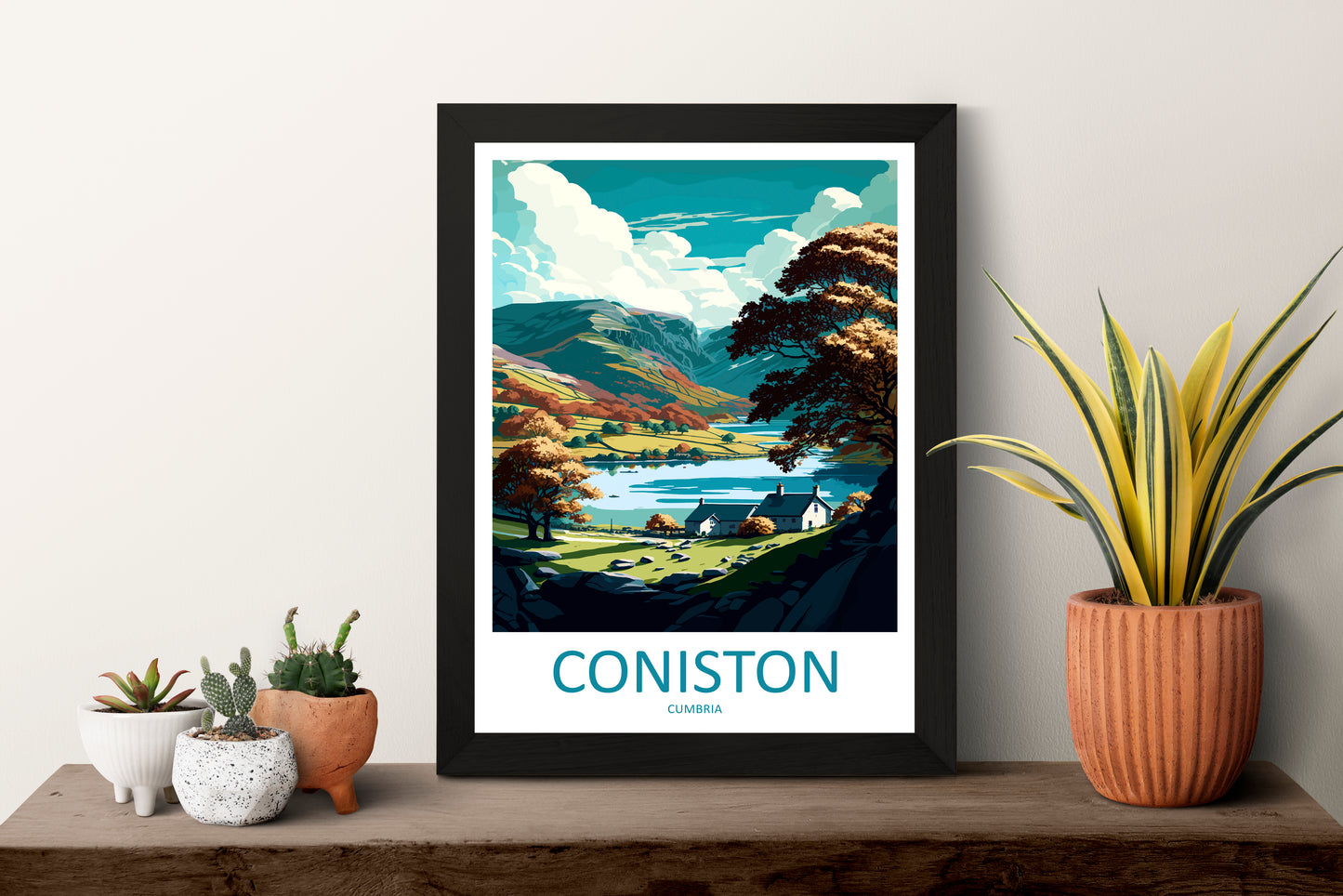 Coniston England Travel Poster